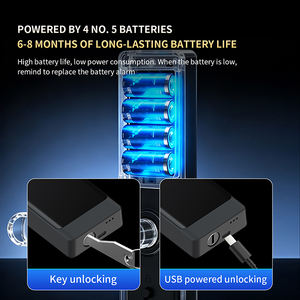Serrure <span class=keywords><strong>de</strong></span> porte électronique numérique intelligente avec empreinte digitale/carte IC/mot <span class=keywords><strong>de</strong></span> passe pour hôtel, appartement, <span class=keywords><strong>maison</strong></span> d'hôtes, location - Product Image 5