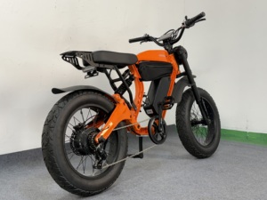 Vélo électrique hybride avec cadre en alliage de magnésium, moteur sans balais 750W 48V, batterie 20AH, porte-bagages et pneus larges pour adulte - Product Image 3