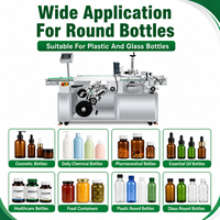 Machine d'étiquetage automatique ZXSMART pour le fond et le corps des bouteilles rondes, pour les cosmétiques, les produits chimiques quotidiens, les huiles essentielles