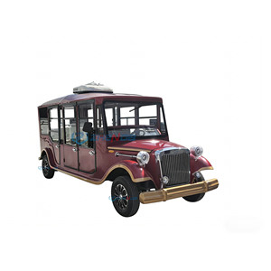 Auto Clásico de Turismo Rojo de Lujo, Auto Eléctrico Retro Vintage, Vehículo Eléctrico Clásico de 3+1 Filas - Product Image 1