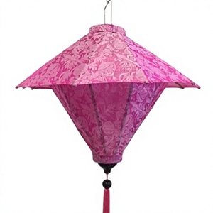 Lanterne en bambou artisanale du Vietnam, en satin, pour restaurant, fête, décoration de mariage, à suspendre, avec housse en tissu de soie DIY, colorée, vente en gros, exportation - Product Image 5