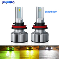 Mini bombilla LED para faro delantero de coche, superbrillante, de 15000Lm, 24V, 9005, 9006, H7, H11, H4