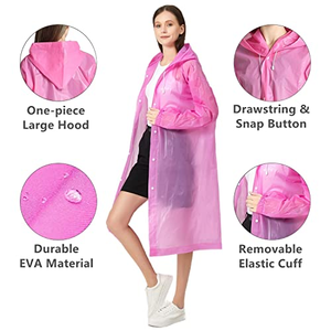 Venta de Fábrica: Impermeables Desechables de Peva para Exteriores, Ligeros, Cómodos y Duraderos para Adultos - Product Image 4