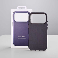Étui de téléphone Ruite tendance en tissu technique recyclé de couleur unie, avec support magnétique antichoc et porte-cartes, toucher luxueux et texturé