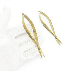 Multi-function newly designed hand made eyebrow spring scissor with curved pointed tips for beauty & manicure work - Product Image 6