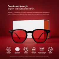 Lentes de Juego Lmamba 3612, Diseño Ovalado Vintage, Montura Completa CP, Protección UV400, Anti Luz Azul, Bloqueo del 99%, Lentes Rojo Anaranjado, Unisex