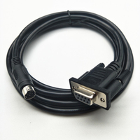 OEM de alta compatibilidad WIN10 DB9 hembra RS232 adaptador serie 8 PIN MINI DIN PLC Cable de descarga 1,8 m Par trenzado con chaqueta de PVC
