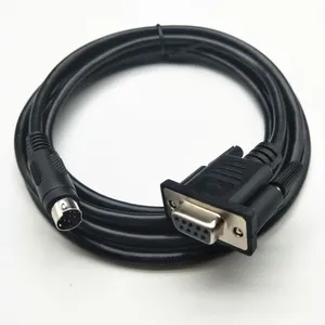 OEM High Compatible WIN10 DB9 Female RS232 Serial to 8 PIN MINI DIN Adapter PLC Downloading Cable