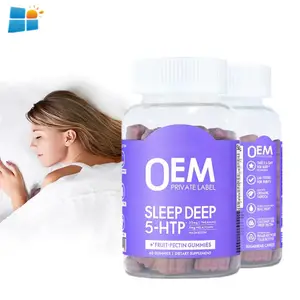 OEM/ODM/OBM Natural Pectin Melatonin Sleep 5-htp Gummies Relax Vitamins Sleep 5-htp Gummies Improve Deep Sleep