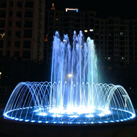 Outdoor-Tanzbrunnen mit RGB-LED-Beleuchtung, Lasershow und programmierbaren Wasserstrahleffekten