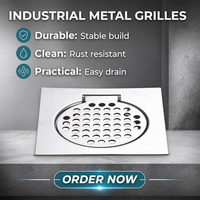 Grille de drain de sol moderne Modun en acier inoxydable 304 avec siphon anti-odeur, débit élevé, surface polie pour salle de bain et cuisine