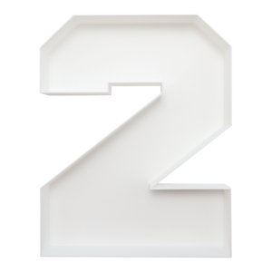 White Cardboard Number 2 Candy <b>Box</b> Fillable Tray Paper Container for Birthday Anniversary <b>Party</b> Decoration - Product Image 1