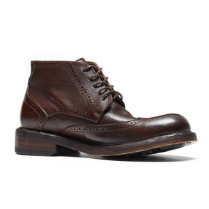 Bottes montantes en cuir véritable pour hommes, à lacets, antidérapantes, doublées polaire, toutes saisons, style décontracté et professionnel, de haute qualité et à semelle épaisse. - Product Image 5