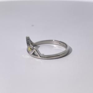 Anillo de Cobre con Circonita Geométrica de Montaña y Sol de Tianyu Gems, Accesorio de Moda Minimalista y Moderno para Mujer - Product Image 3