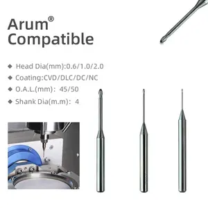 2022 CAD CAM Diamond Coating Drills 5X-450 5X-200 Compatible Dental Burs Arum Milling Burs Zirconia