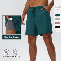Shorts de sport pour homme, respirants, décontractés, à double couche, 2 en 1, avec doublure élastique, pour la course à pied, la gym, le fitness, le yoga, été