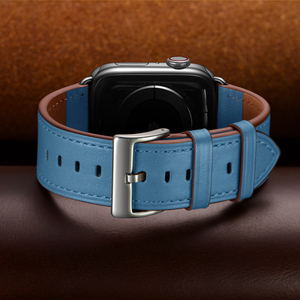 Correa de Reloj de Cuero Genuino de Primera Calidad para <span class=keywords><strong>Apple</strong></span> <span class=keywords><strong>Watch</strong></span> S11/10/9/8/7/Ultra3/2/1/<span class=keywords><strong>SE</strong></span>, Correa de Cuero Retro para Hombre y Mujer - Product Image 3