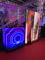 Écran LED HD P1.86 P2.5 pour table de DJ, écran de comptoir LED étanche à haute fréquence de rafraîchissement, façade LED incurvée pour comptoir de bar, bar lounge, événements festifs