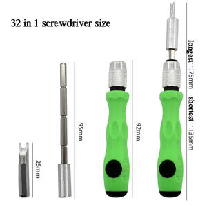 Mini destornillador 32 en 1, juego de herramientas de mano, juego de destornilladores sin chispas de varios tamaños para reparación de teléfonos móviles y computadoras - Product Image 2