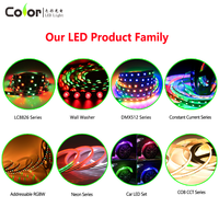 Bande LED adressable 12V 10mm 3528RGBW, bande LED intelligente WS2835 144LEDs/m, haute luminosité 14.4W/m, ruban LED flexible RGB, rouleau de 5m