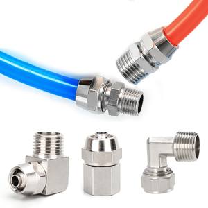 Kupfer-Pneumatik armaturen Luft anschluss Außen durchmesser 4 6 8 10 12 mm Gewinde 1/8 3/8 1/2 "1/4" BSP-Schnell anschluss für Schlauch rohr anschlüsse - Product Image 1