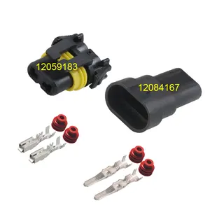 12084167 DJ9005 9005 faro HID Wire Socket 2 Pin Automotive Square Light fendinebbia connettore 12124819 per Auto Auto