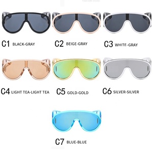 Nuevas gafas <span class=keywords><strong>de</strong></span> sol <span class=keywords><strong>de</strong></span> una pieza <span class=keywords><strong>de</strong></span> moda con montura grande para hombres, gafas <span class=keywords><strong>de</strong></span> sol deportivas <span class=keywords><strong>de</strong></span> pierna ancha, gafas futuristas Punk - Product Image 2