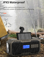 Radio solaire 587 de luxe avec haut-parleur musical DAB+ FM, son HD IPX6, lampe torche intégrée, alimentation à manivelle et alarme SOS