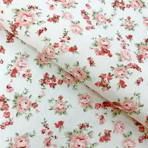 Têxtil macio pequeno Floral Popeline Impresso 55% Algodão 45% Tecido Rayon para a Tailândia polinésia