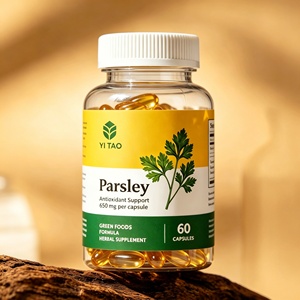 Capsules de soutien antioxydant à la persil – 650 mg par capsule, formule Green Foods, complément alimentaire à base de plantes, 60 unités - Product Image 4