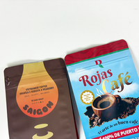 Sachet d'emballage pour café avec fermeture éclair, pochette en plastique pour aliments secs, sachet en aluminium pour thé, pochette personnalisée à fond plat pour snacks, noix et aliments pour animaux de compagnie