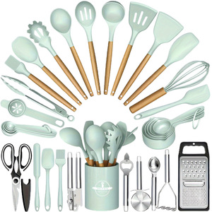 Set di 34 Utensili da <span class=keywords><strong>Cucina</strong></span> <span class=keywords><strong>in</strong></span> <span class=keywords><strong>Silicone</strong></span> Resistente al Calore con Scatola Portaoggetti, Spatole e Cucchiai <span class=keywords><strong>per</strong></span> Uso Domestico - Product Image 6