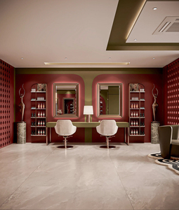 ชุดอุปกรณ์ร้านทำผมคุณภาพสูง เก้าอี้ตัดผมแบบกำหนดเอง กระจกติดผนัง สำหรับตกแต่งภายในร้านเสริมสวย - Product Image 1