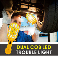 Nouvelle lampe de travail portable à double LED COB, magnétique, 3W, pour inspection automobile et situations d'urgence