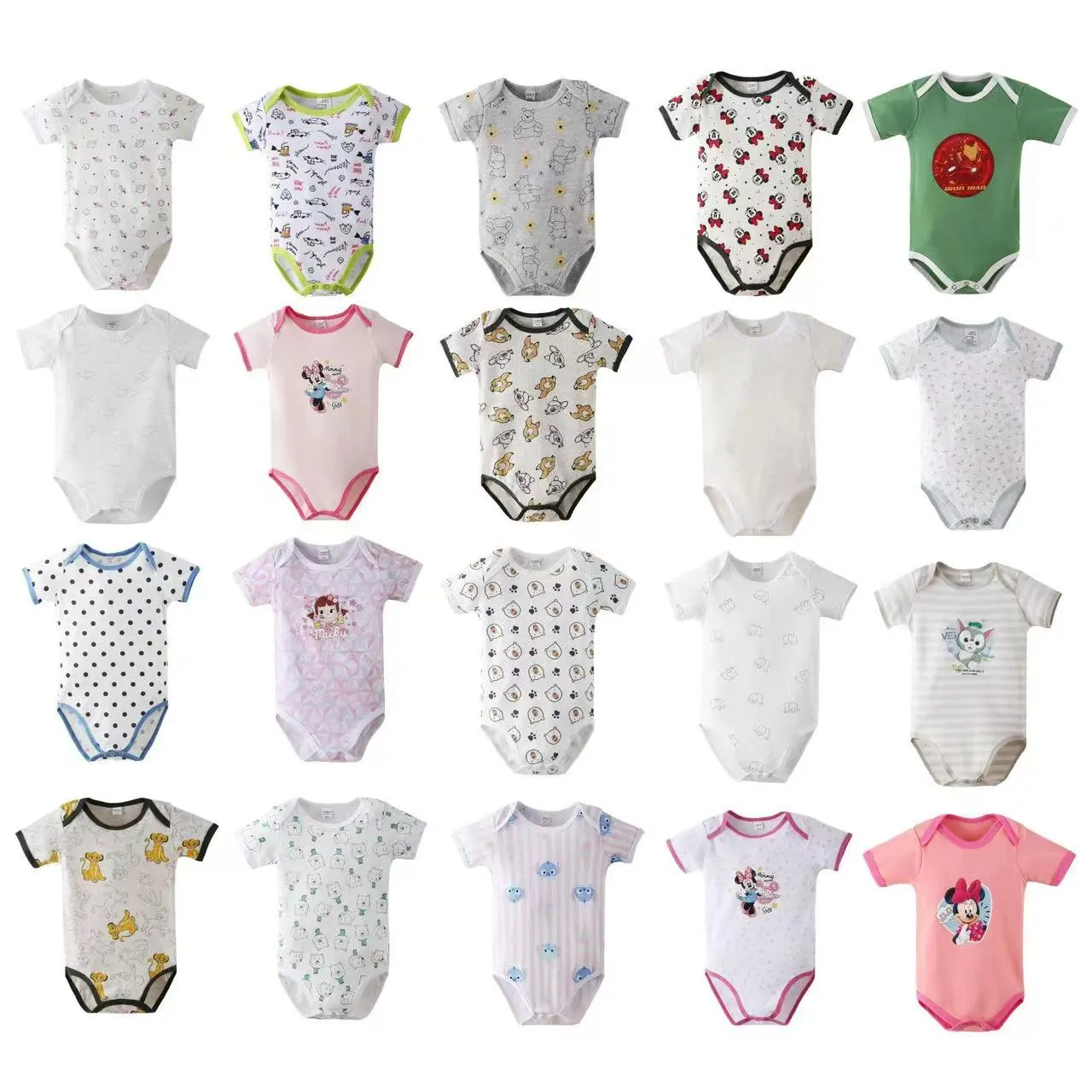 Factory Wholesale Cotton Newborn Baby Infant Bodysuit Clothes Boys and Girls Baby Romper Onesie Clothes