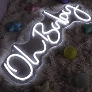 Enseigne au néon LED en acrylique <span class=keywords><strong>avec</strong></span> logo personnalisé, texte personnalisé, nom, <span class=keywords><strong>joyeux</strong></span> <span class=keywords><strong>anniversaire</strong></span>, pour décorations de mariage, garantie 1 an - Product Image 3