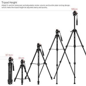 Yunteng 880 tête de trépied kit VCT-880 pour <span class=keywords><strong>Canon</strong></span> Nikon Sony micro reflex argentique caméra trépied caméra - Product Image 4
