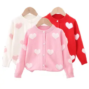 Herbst New Kid Kleidung Großhandel Baby Kleidung Strickmuster Nette Strickjacke Mädchen Pullover