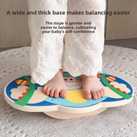 Tabla de Equilibrio de Madera CPC CE para Niños, Balancín, Equipo de Entrenamiento Sensorial, Tabla de Equilibrio para Coordinación Física de Niños Pequeños