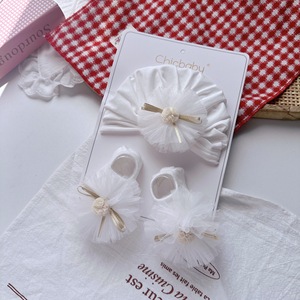 Set di due pezzi <span class=keywords><strong>per</strong></span> <span class=keywords><strong>neonata</strong></span> e bambina carino stile straniero indiano copricapo cappello e calze a rete <span class=keywords><strong>per</strong></span> la primavera estate gruppo di età bambini - Product Image 4