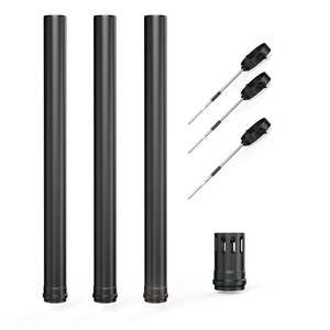 Kit de <span class=keywords><strong>tuyau</strong></span> de cheminée en acier inoxydable de 80 mm de diamètre avec capuchon/supports/<span class=keywords><strong>tuyau</strong></span> de 1000 mm d'épaisseur 1 mm pour foyer/cheminée à granulés - Product Image 1
