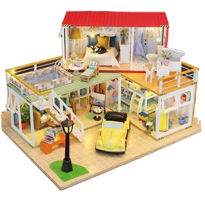 Casa delle Bambole in Miniatura Non Finita, Regalo di Compleanno per Ragazzi di 14 Anni, Scatola Colorata con Luci, Decorazione Festiva - Product Image 1