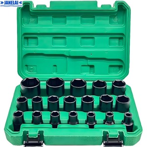 Jeu de douilles à chocs sans cliquet, embouts de 1/2 pouce, tailles métriques/SAE 8-32 mm, en acier CR-V, pour mécaniciens et bricolage - Product Image 1