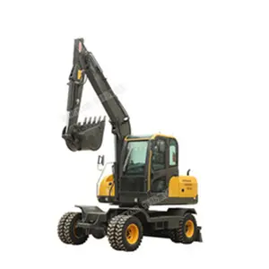 Hot Sale HW-80 Wheel Excavator 8 Ton Empat Roda Drive Excavator Dalam Stok untuk Dijual