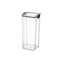 Boîtes de conservation alimentaire carrées transparentes en plastique avec couvercles, hermétiques, différentes capacités (460/1800 ml)