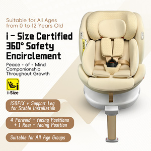 Asiento de Auto para Bebé de 0 a 12 Años, 360 °   Rotación y Posición Acostada/Sentada, Diseño de Cápsula ISOFIX, Ajuste Universal Portátil - Product Image 5