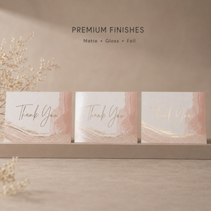 Biglietti di ringraziamento personalizzati con lamina d'oro, design elegante a pennello, fai da te, per apprezzamento ordini e branding - Product Image 3