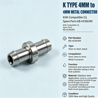 Connecteur métallique de type K compatible KGK 4MM à 4MM, pièces de rechange Cij KB-HCN0399, pièces compatibles pour imprimante CIJ
