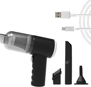 Aspirateur portable sans fil rechargeable pour voiture et maison, design pistolet, aspiration humide et sèche, alimentation USB longue durée - Product Image 2
