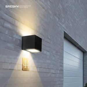 Sresky Up Down Lighting Wall Light IP54 Waterproof Led Solar Garden Light Outdoor Easy Installation